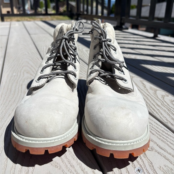 Timberland 6" Premium Waterproof Men's Boot - White And Gray, Gum Sole U… - Picture 5 of 11